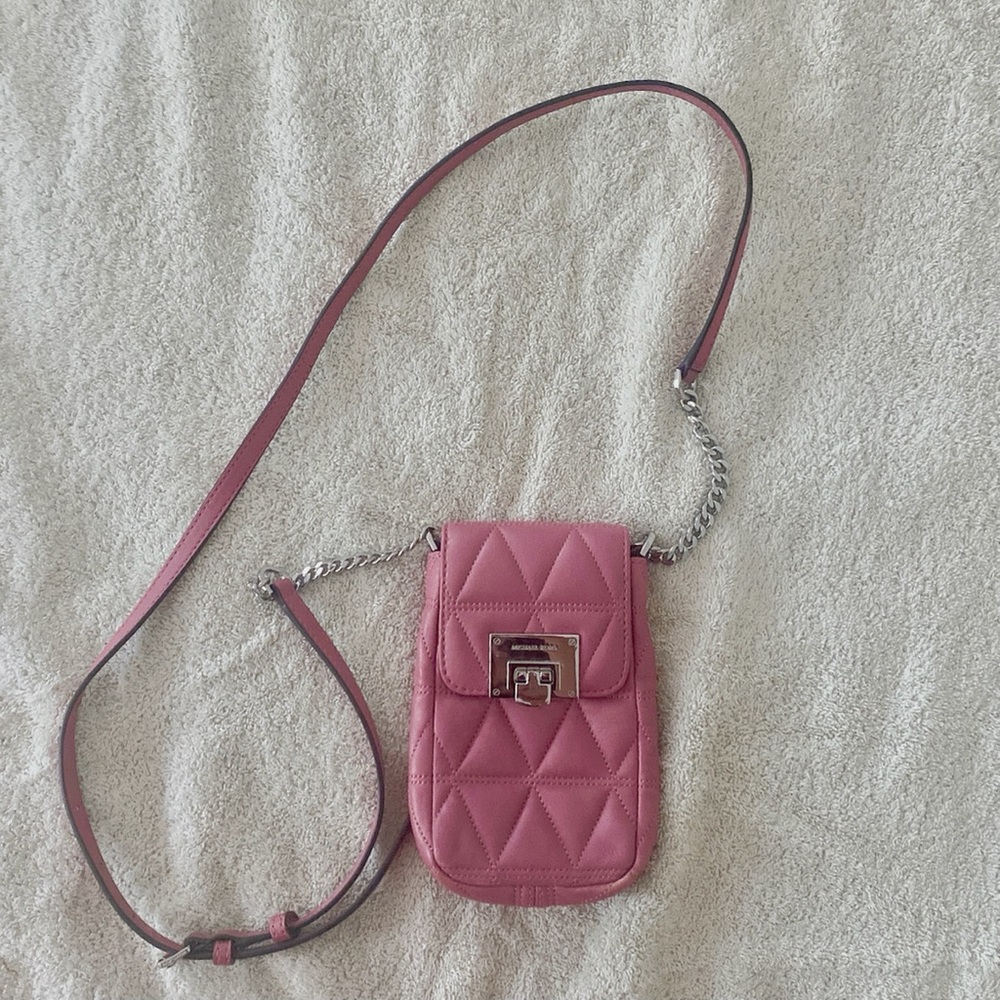 Michael Kors crossbody quilted leather phone bag